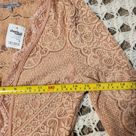 Nwt Charlotte Russe Coquette Lace top - Picture 4 of 10